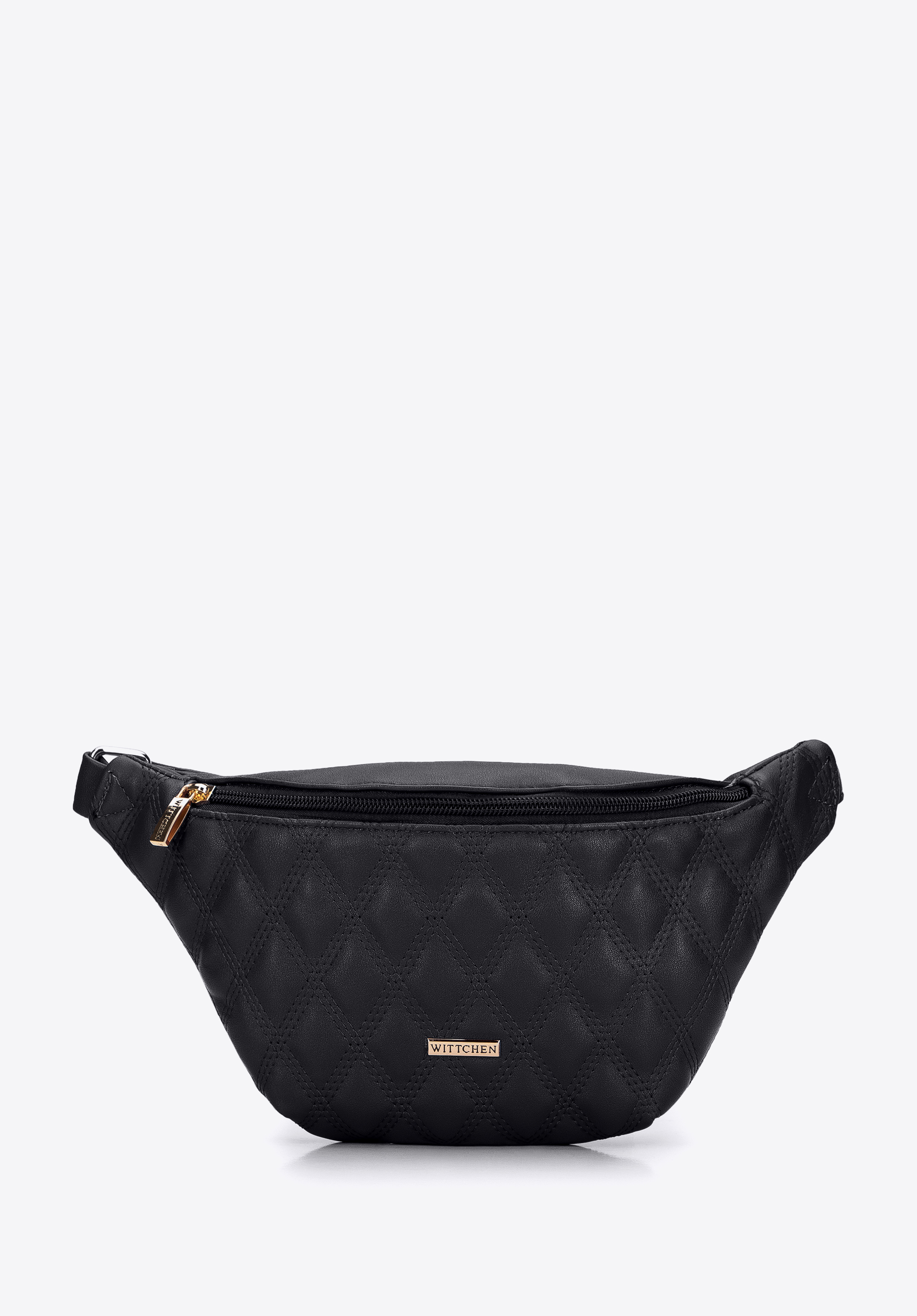 Gesteppte Gürteltasche aus Öko-Leder, schwarz, 95-2Y-510-1, Bild 1