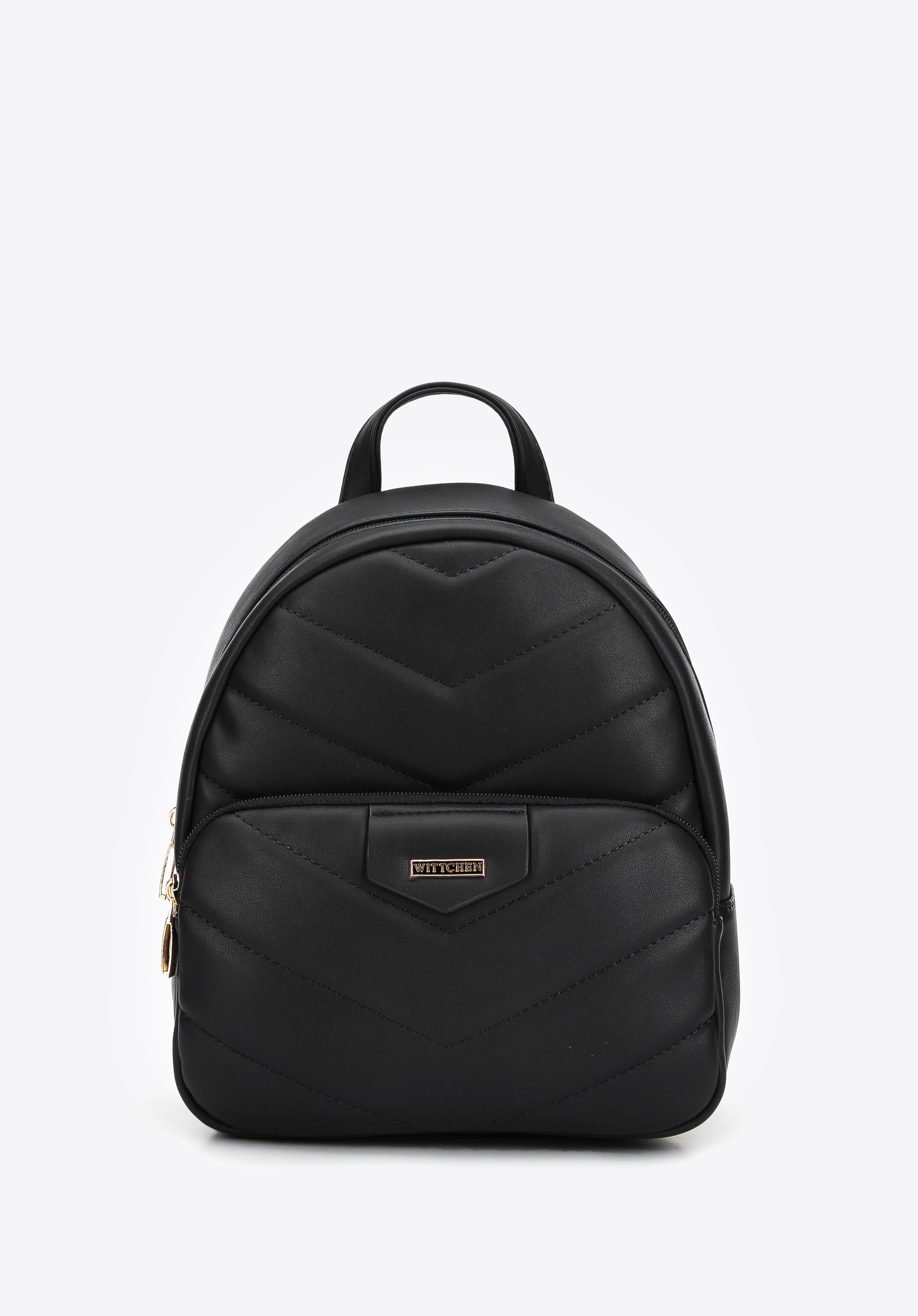 Gesteppte Rucksack aus Öko aus Öko-Leder für Damen, schwarz, 95-4Y-514-1, Bild 1