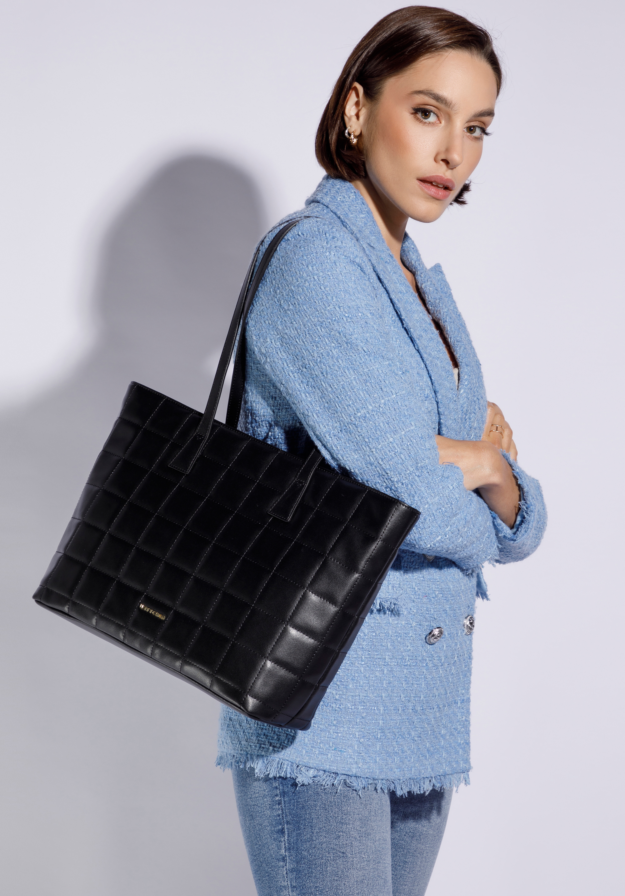 Gesteppte Shopper-Tasche