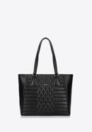 Gesteppte Shopper-Tasche mit geometrischem Muster, schwarz, 97-4Y-626-5, Bild 2