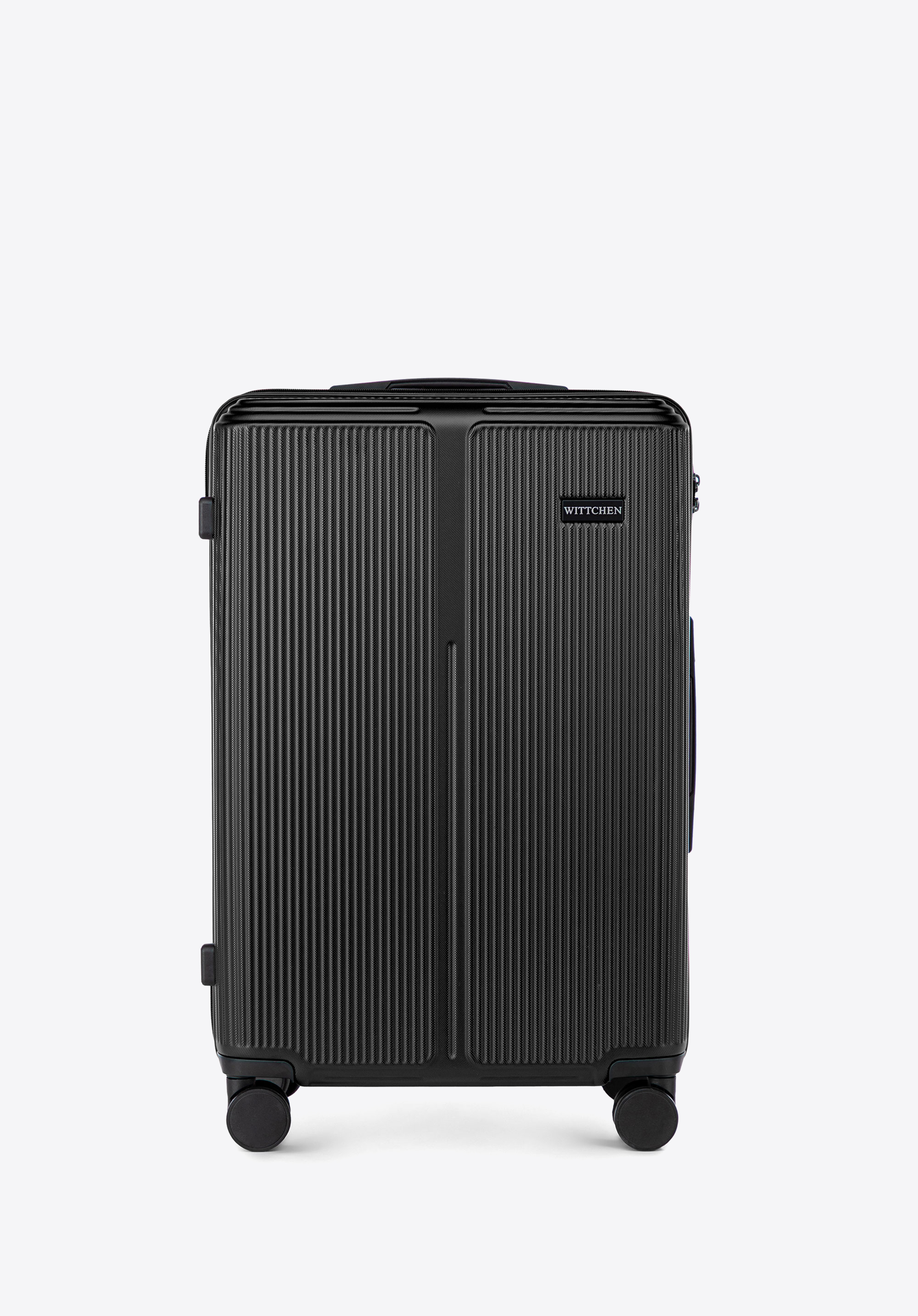 Gestreiftes ABS-Gepäckset, schwarz, 56-3A-60K-10, Bild 1