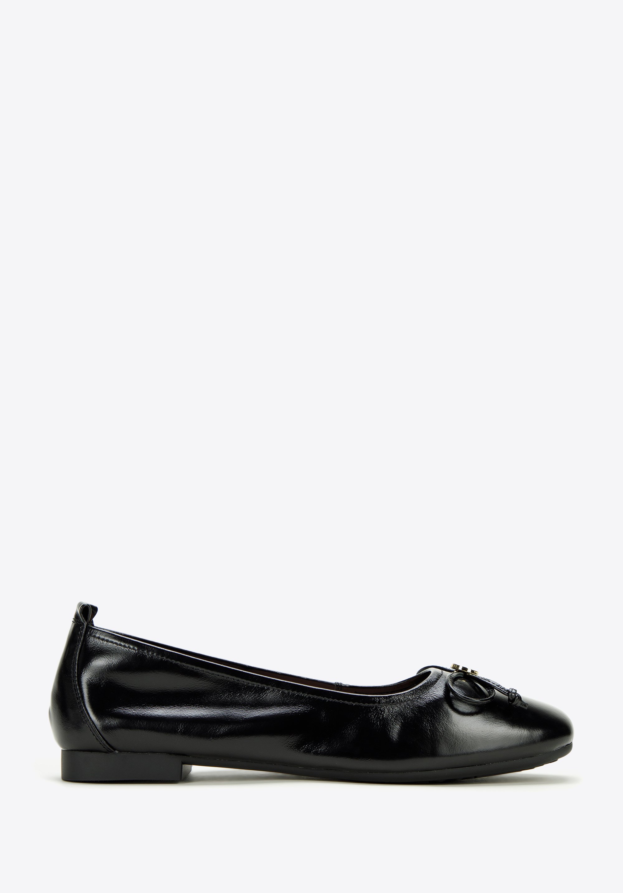 Ballerinas aus weichem Leder, schwarz-gold, 97-D-950-1L-36, Bild 1