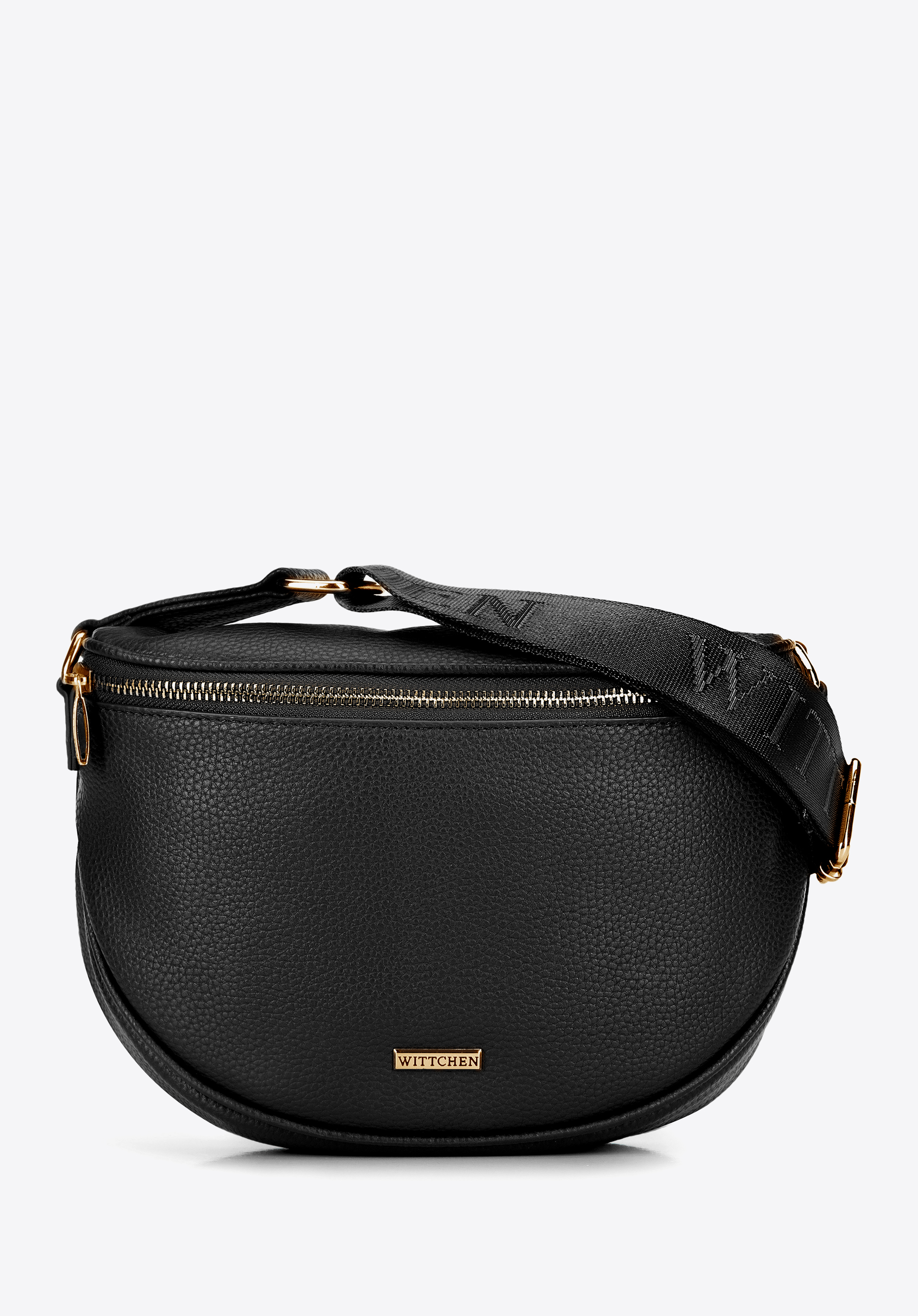Damen Gürteltasche aus Öko-Leder, schwarz-gold, 100-3Y-010-1G, Bild 1