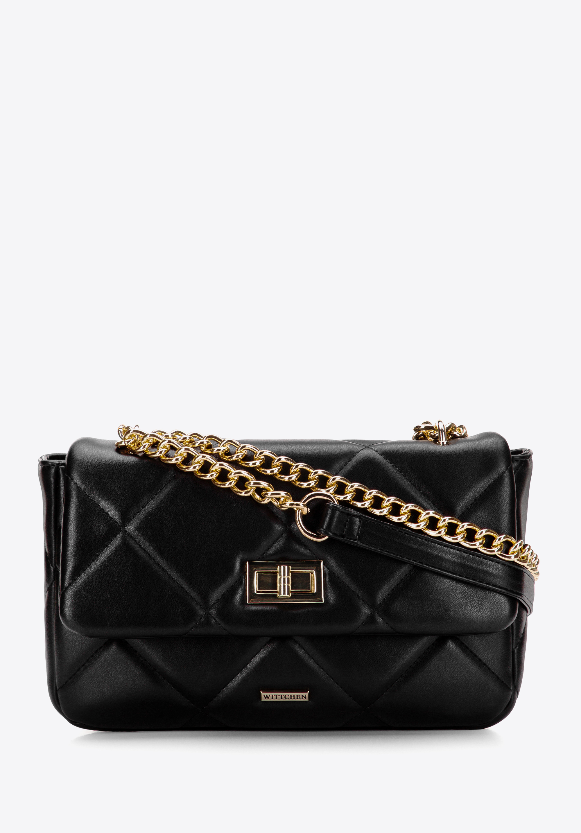 Die gesteppte, quadratische Kettenhandtasche