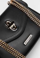 Damenhandtasche aus Öko-Leder mit Kette, schwarz-gold, 97-4Y-755-1S, Bild 5
