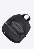 Großer Damenrucksack aus Nylon, schwarz-gold, 98-4Y-107-1G, Bild 3