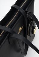 Klassische Shopper-Tasche aus Leder mit Etui und Schlüsselring, schwarz-gold, 95-4E-612-8, Bild 5