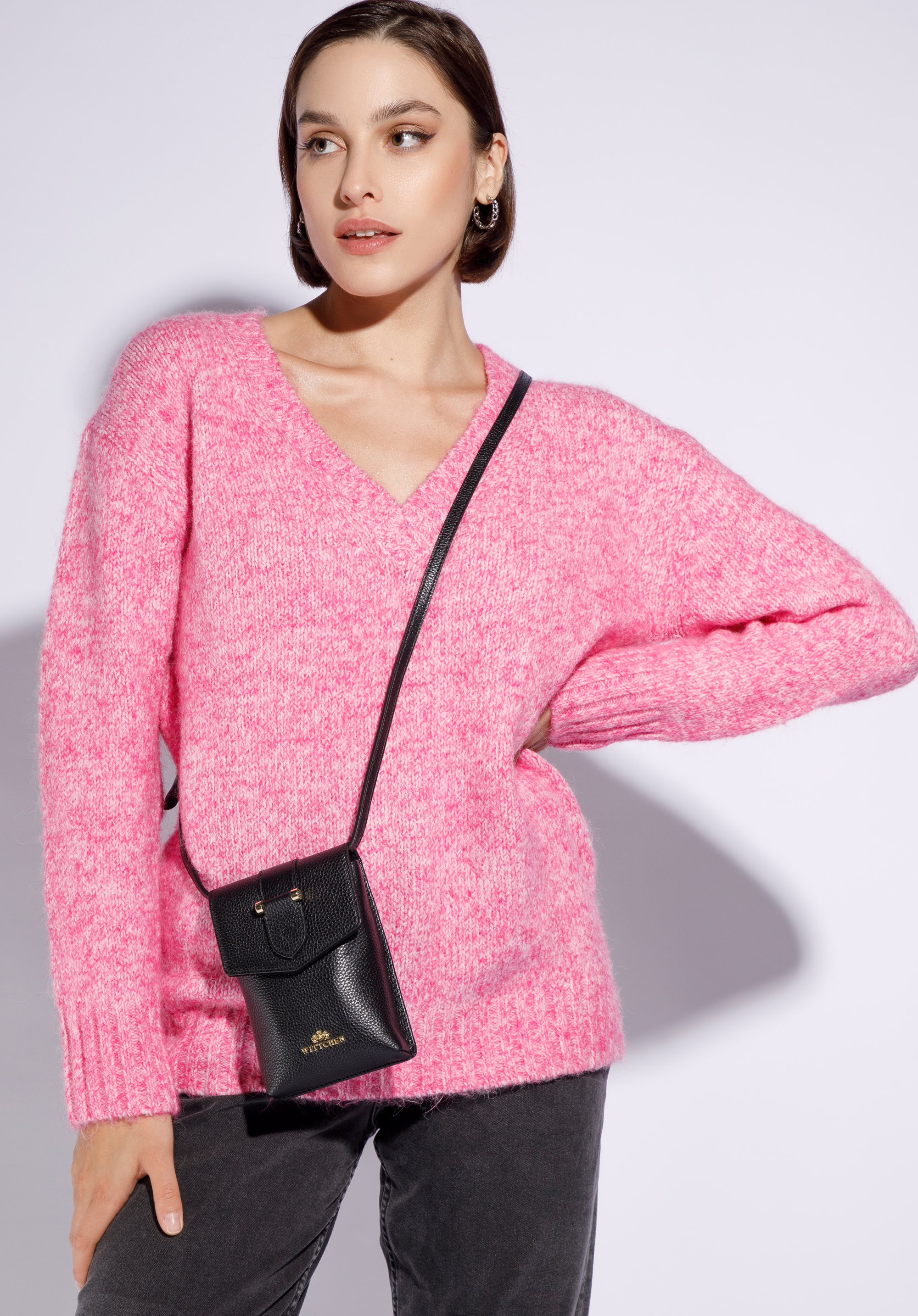 Mini-Tasche für Damen  aus Leder