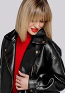 Ramones-Jacke für Damen Oversize mit Gürtel, schwarz-gold, 94-9P-100-1G-L, Bild 6