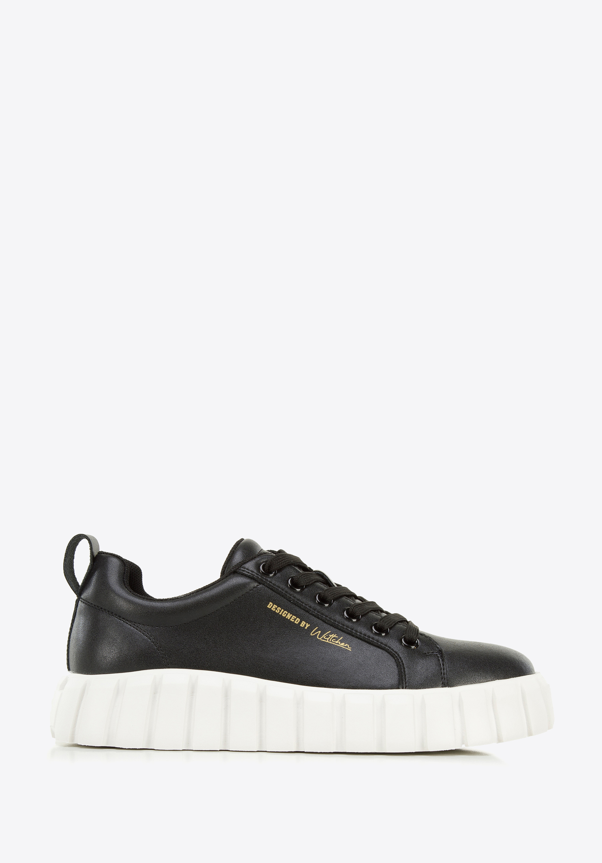 Sneakers für Damen mit dicker Sohle, schwarz-gold, 96-D-951-1-37, Bild 1