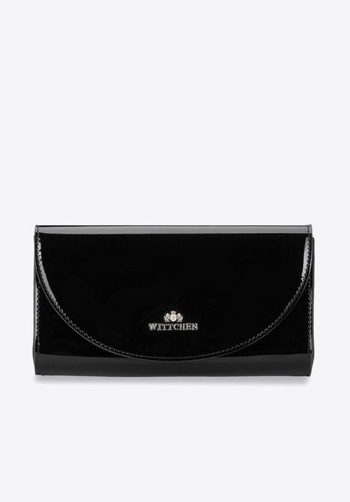 Stilvolle Abendtasche aus Leder, schwarz-gold, 92-4E-660-3, Bild 2