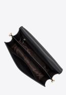 Umhängetasche für Damen aus Leder mit Buchstabe, schwarz-gold, 98-4E-202-0, Bild 3