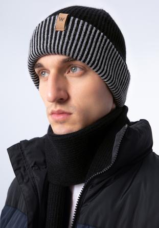 Herren-Winterset mit breitem Gürtel, schwarz-grau, 97-SF-002-18, Bild 1