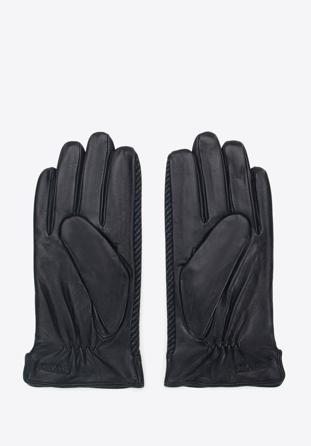 Herrenhandschuhe aus Leder, schwarz-grau, 39-6-714-1-S, Bild 1