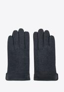 Herrenhandschuhe aus Leder, schwarz-grau, 39-6-714-1-S, Bild 3