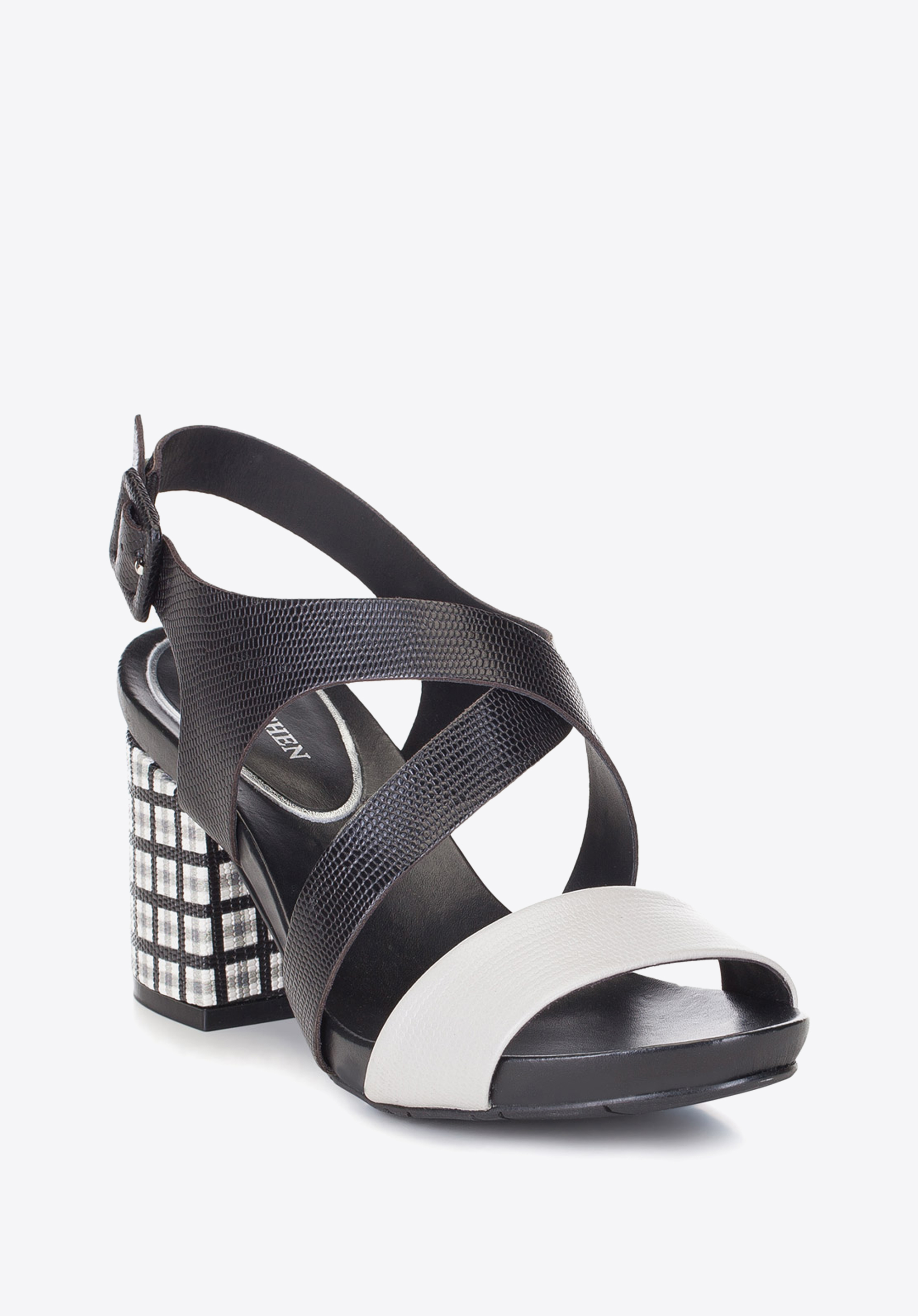 SANDALETTE, schwarz-grau, 88-D-558-1-37, Bild 1