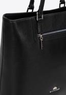 Große Damen-Shoppertasche aus Leder, schwarz, 29-4E-018-N, Bild 5