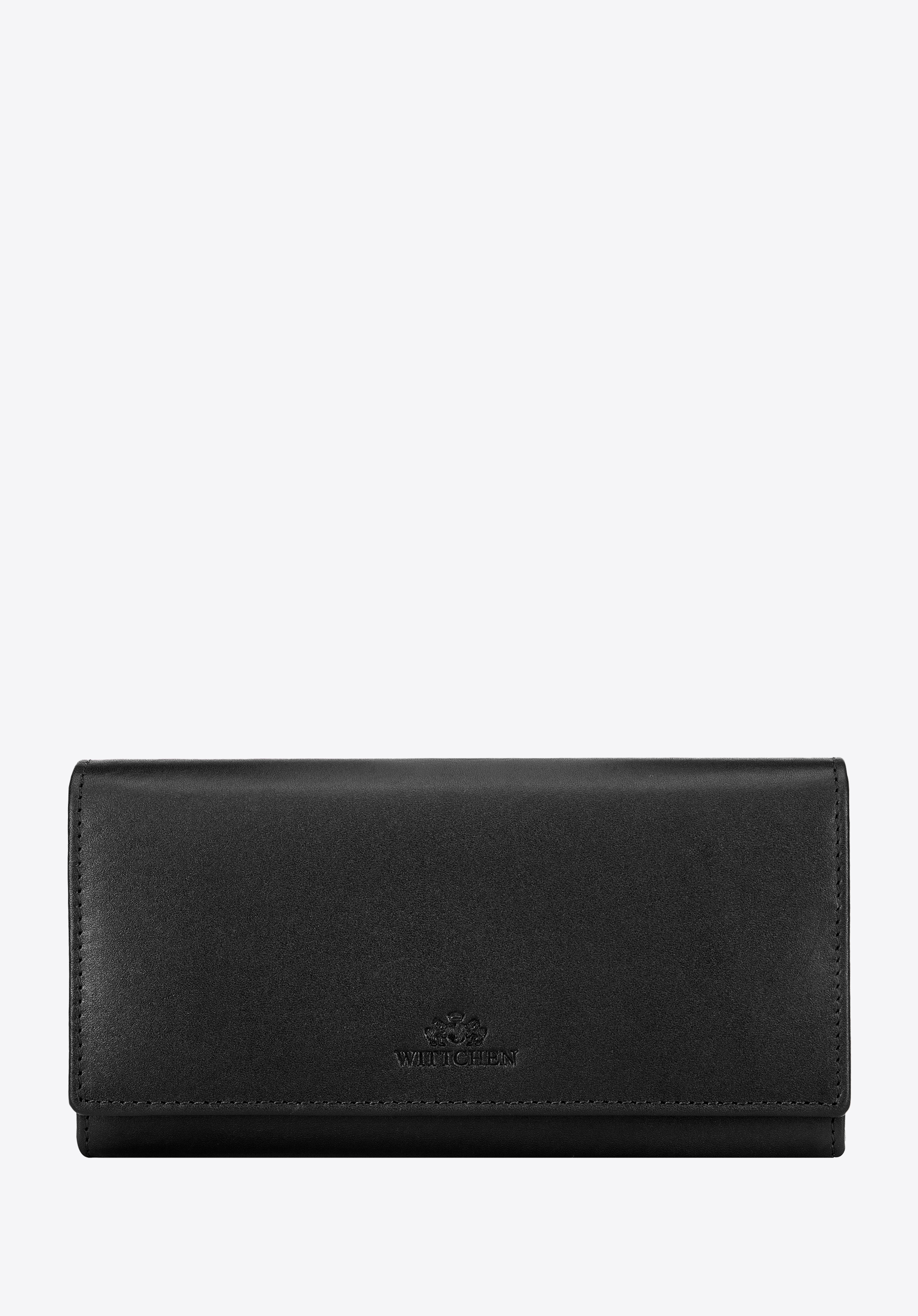 Große Damenbrieftasche aus Leder, schwarz, 14-1-052-L1E, Bild 1