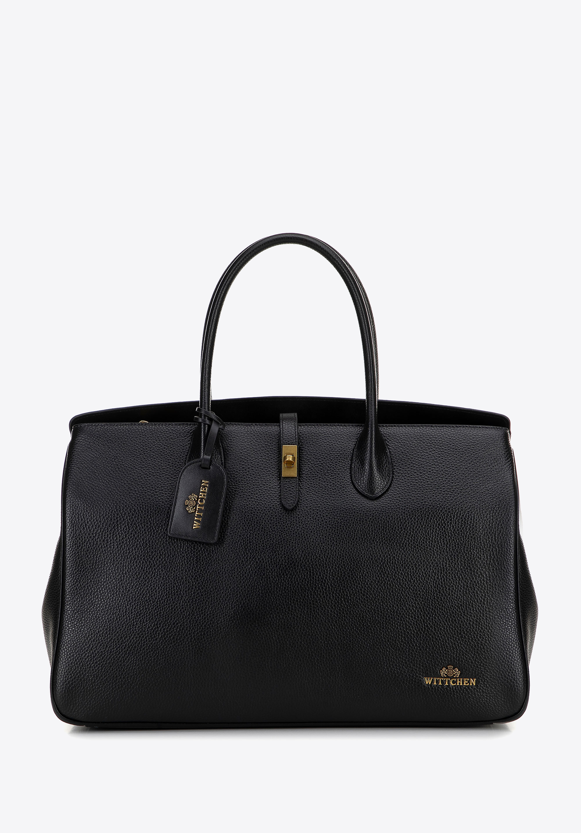 Große Ledertasche, schwarz, 100-4E-228-1, Bild 1