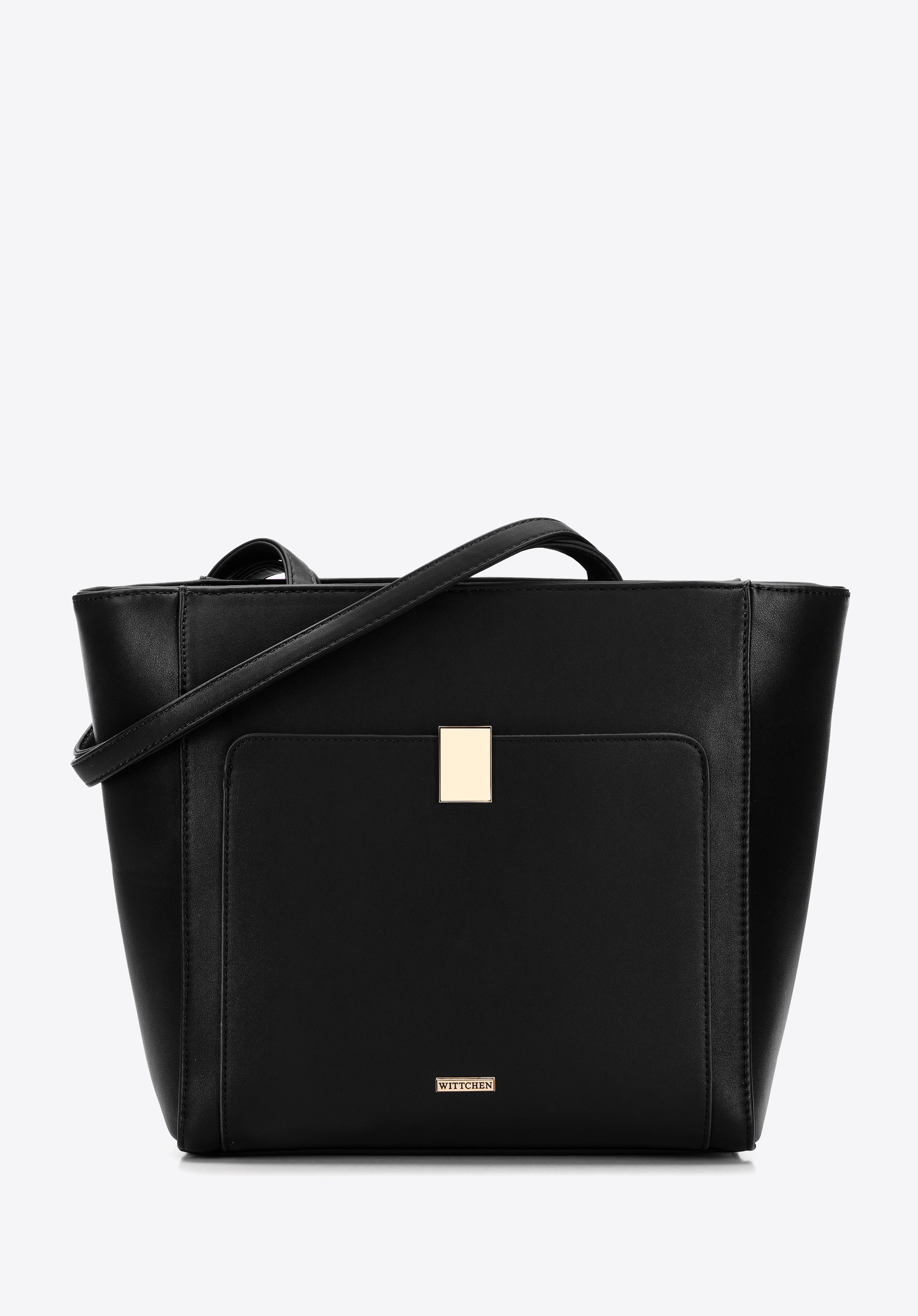 Shopper-Tasche aus Ökoleder mit rechteckiger Schnalle