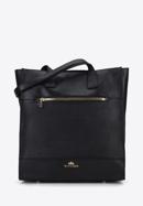 Große Shopper-Tasche aus Saffiano-Leder, schwarz, 96-4E-004-9, Bild 2