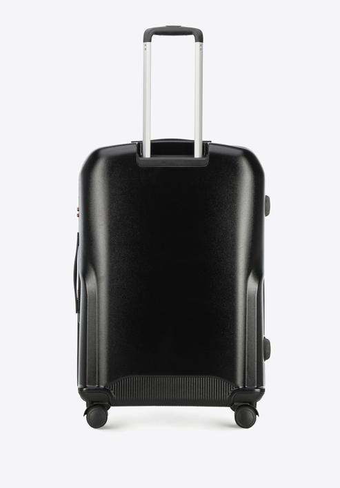 Großer Koffer aus Polycarbonat mit roségoldenem Reißverschluss, schwarz, 56-3P-133-88, Bild 3