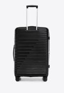 Großer Koffer aus Polypropylen mit glänzenden Riemen, schwarz, 56-3T-163-35, Bild 3