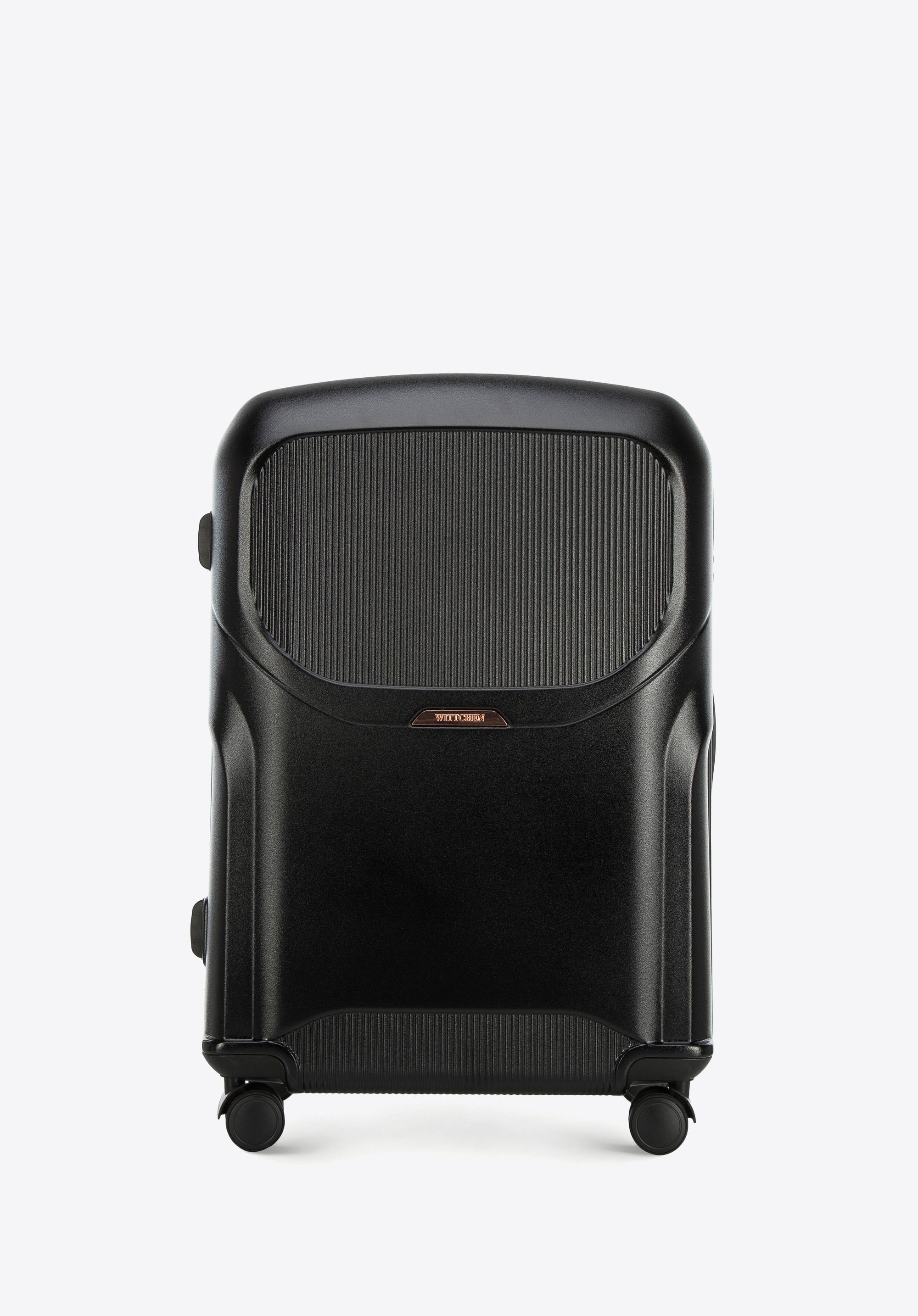 Großer Polycarbonat Koffer mit Reißverschluss, schwarz, 56-3P-133-10, Bild 1