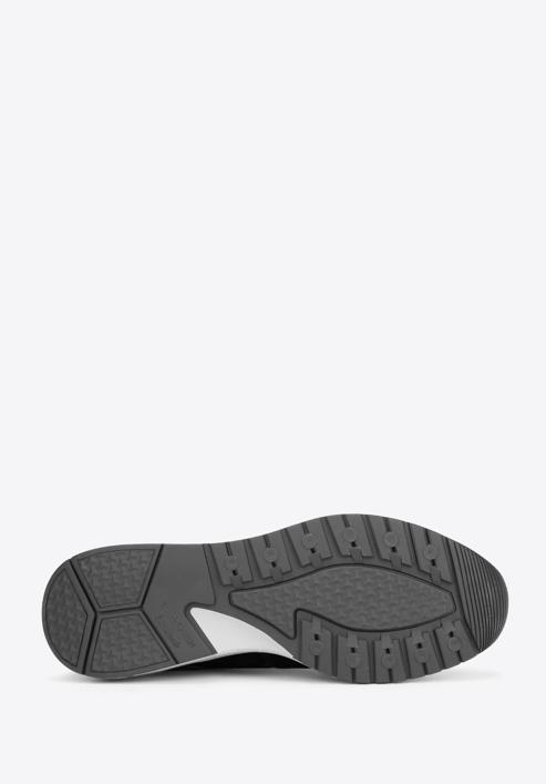 Herren-Sneakers aus Leder mit dicker Sohle, schwarz-grün, 93-M-300-1-40, Bild 6