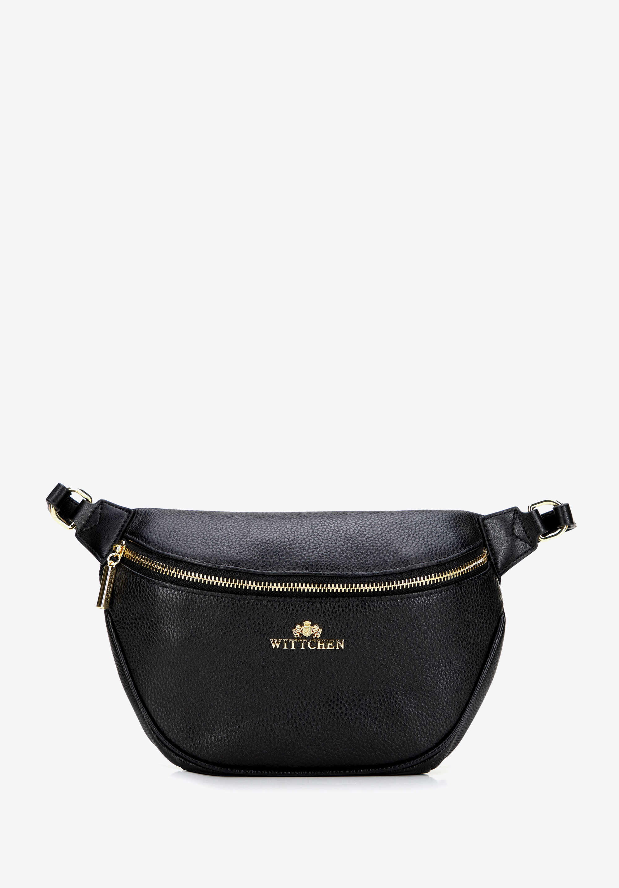 Gürteltasche aus genarbtem Leder, schwarz, 99-3E-606-1, Bild 1