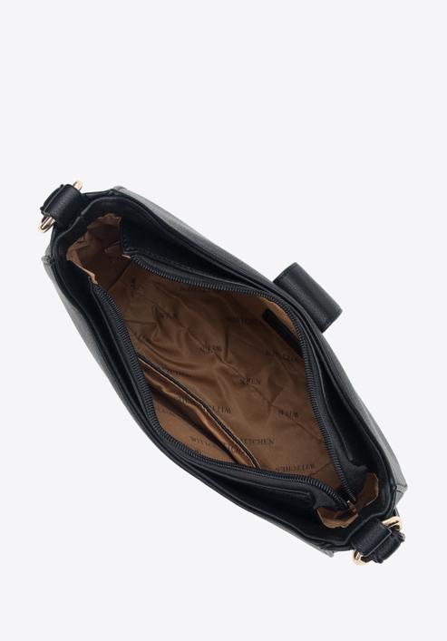 Halbmond-Tasche mit Ringen, schwarz, 95-4Y-419-1, Bild 3