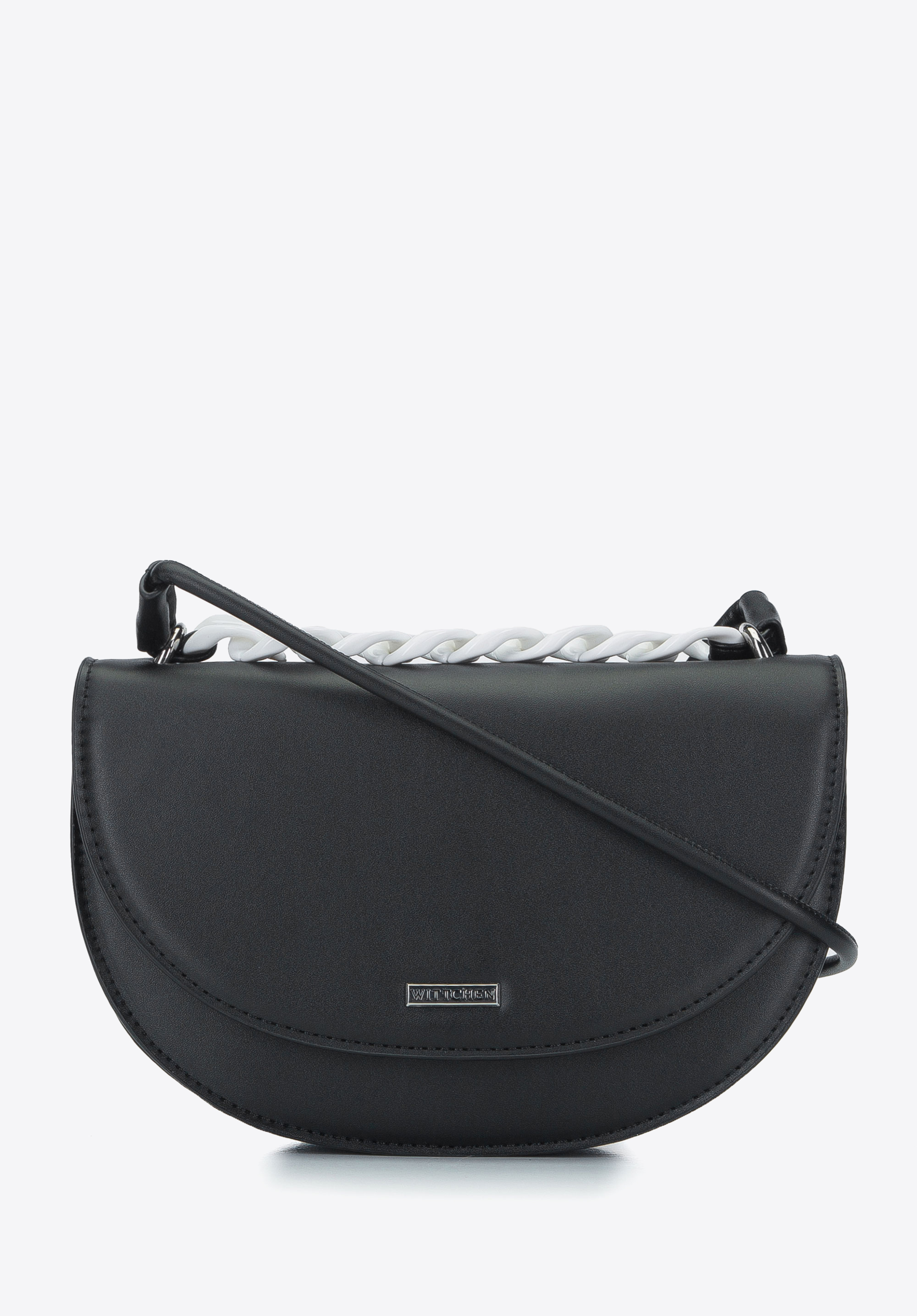 halbrunde Damen-Umhängetasche mit Kette