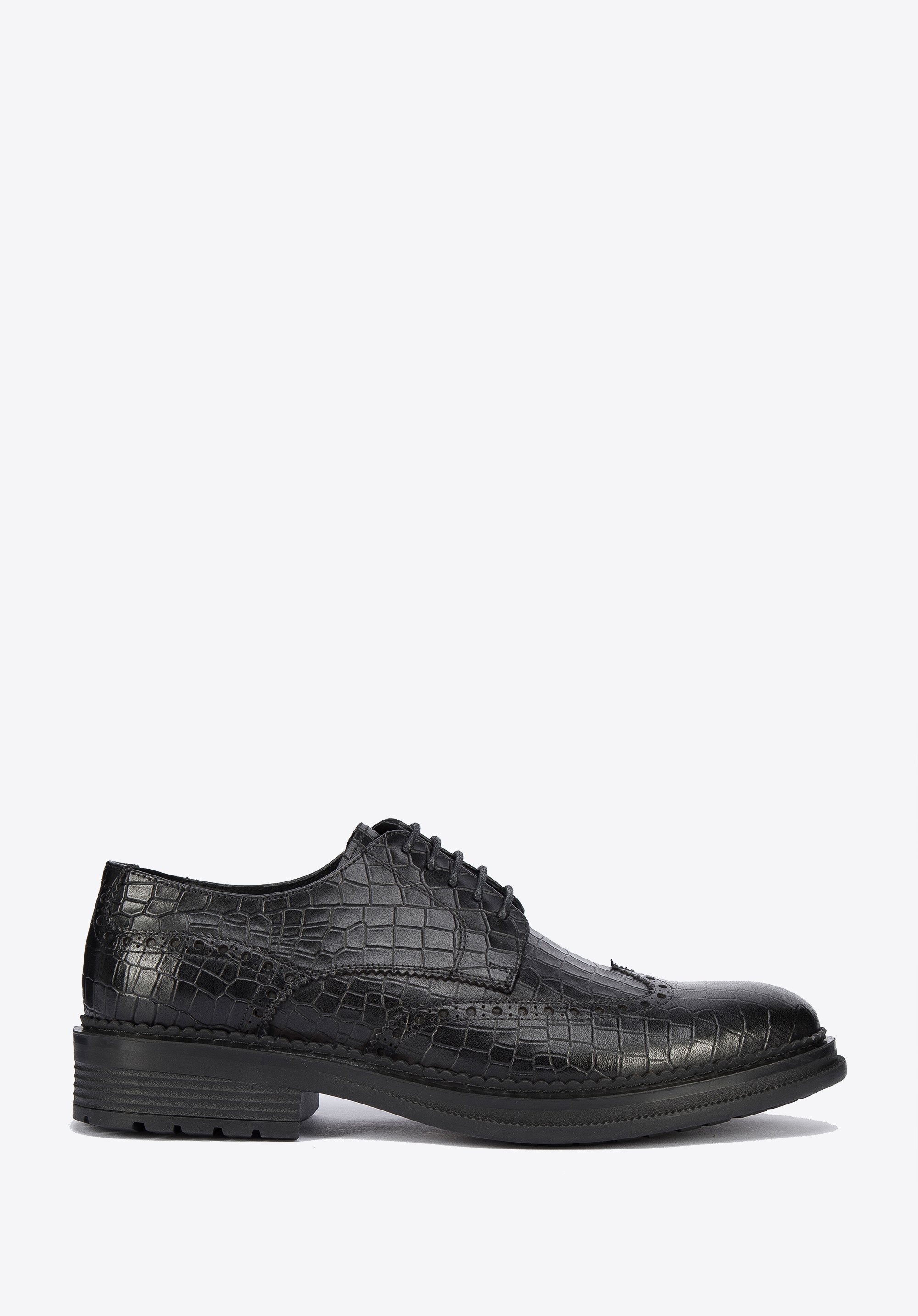 Halbschuhe aus Leder für Herren, schwarz, 95-M-504-1-40, Bild 1