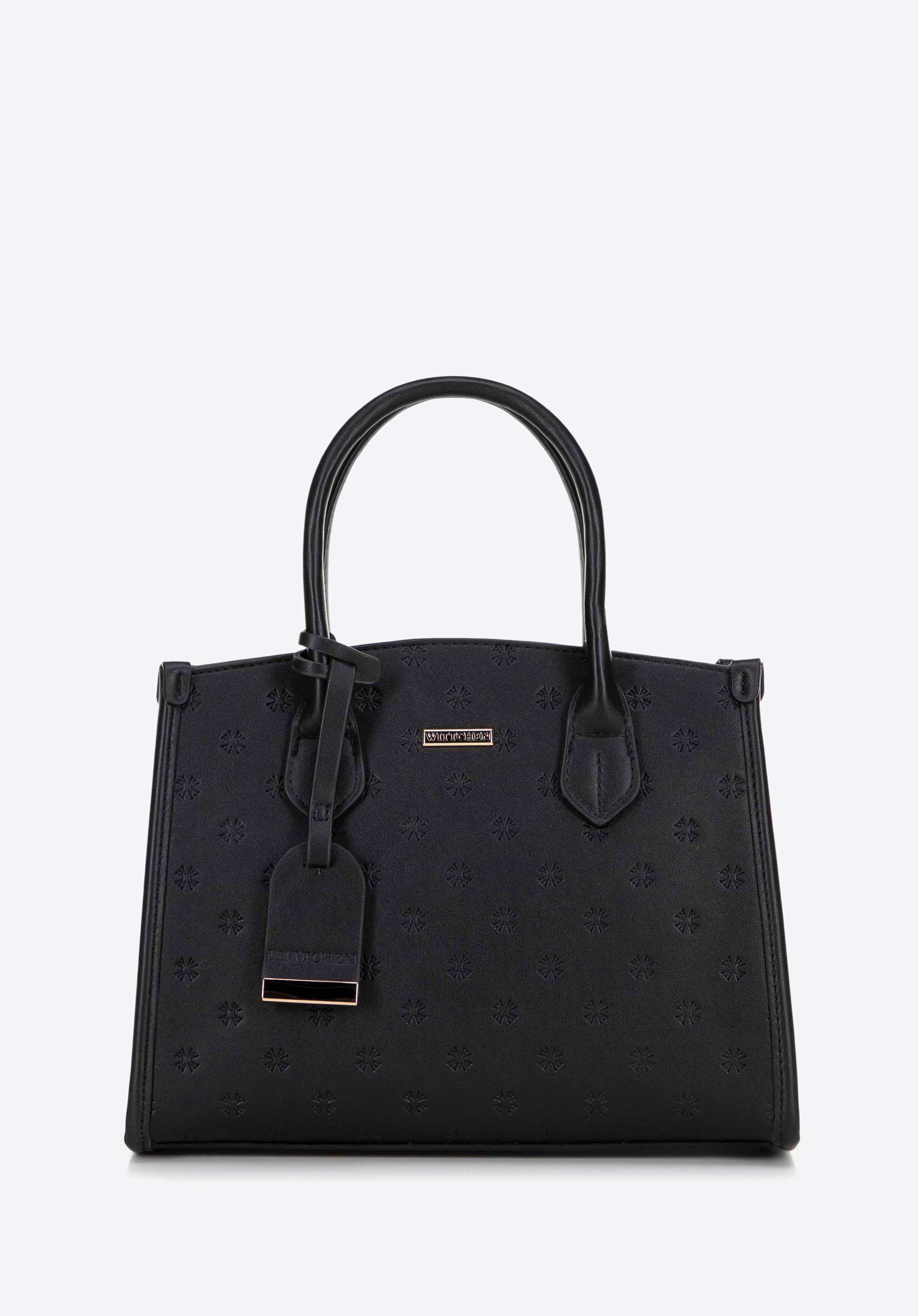Signatur-Tasche aus Öko-Leder, schwarz, 100-4Y-220-1, Bild 1