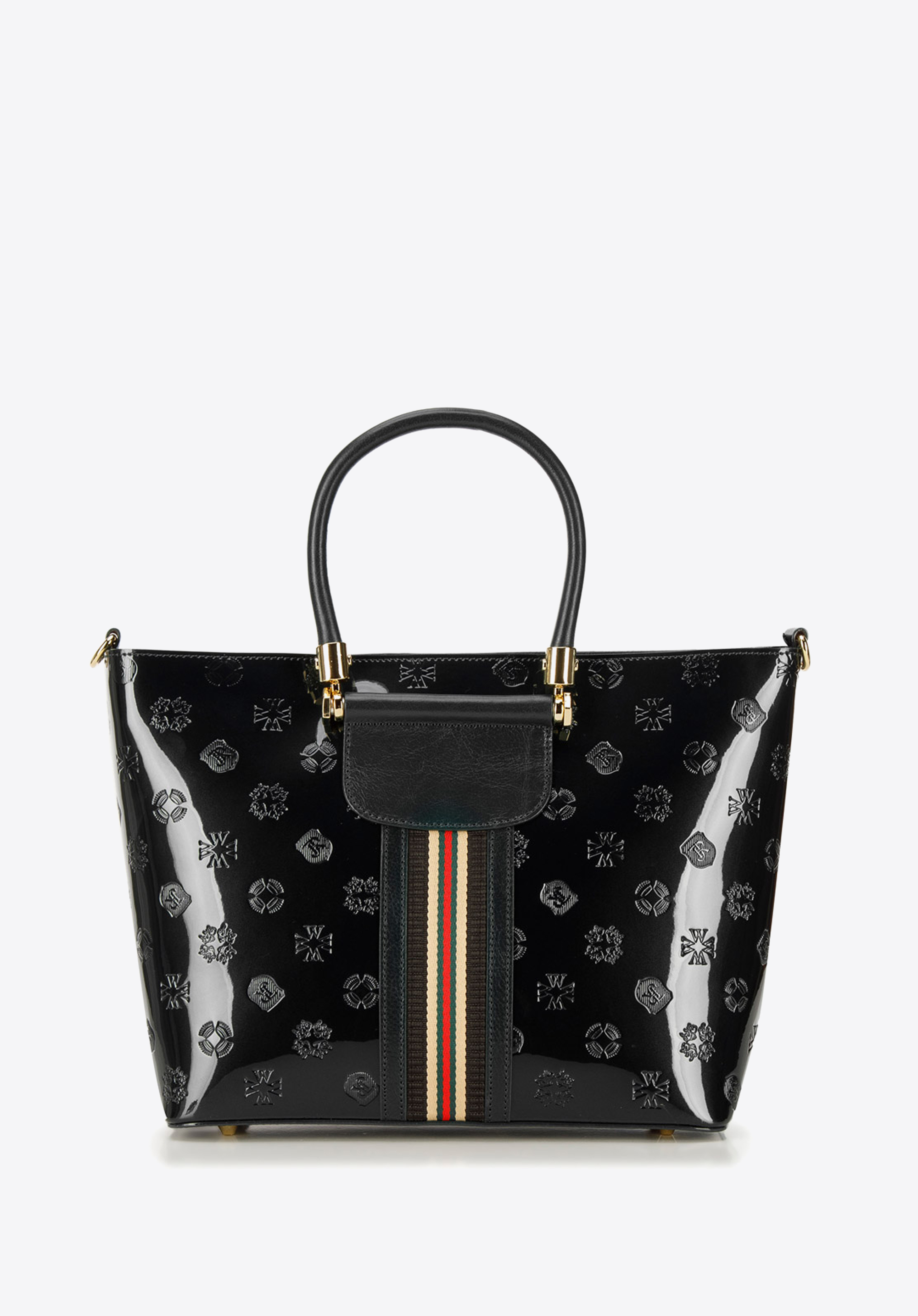 HANDTASCHE AUS LACKLEDER