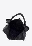 Handtasche aus zwei Lederarten, schwarz, 95-4E-025-1, Bild 3