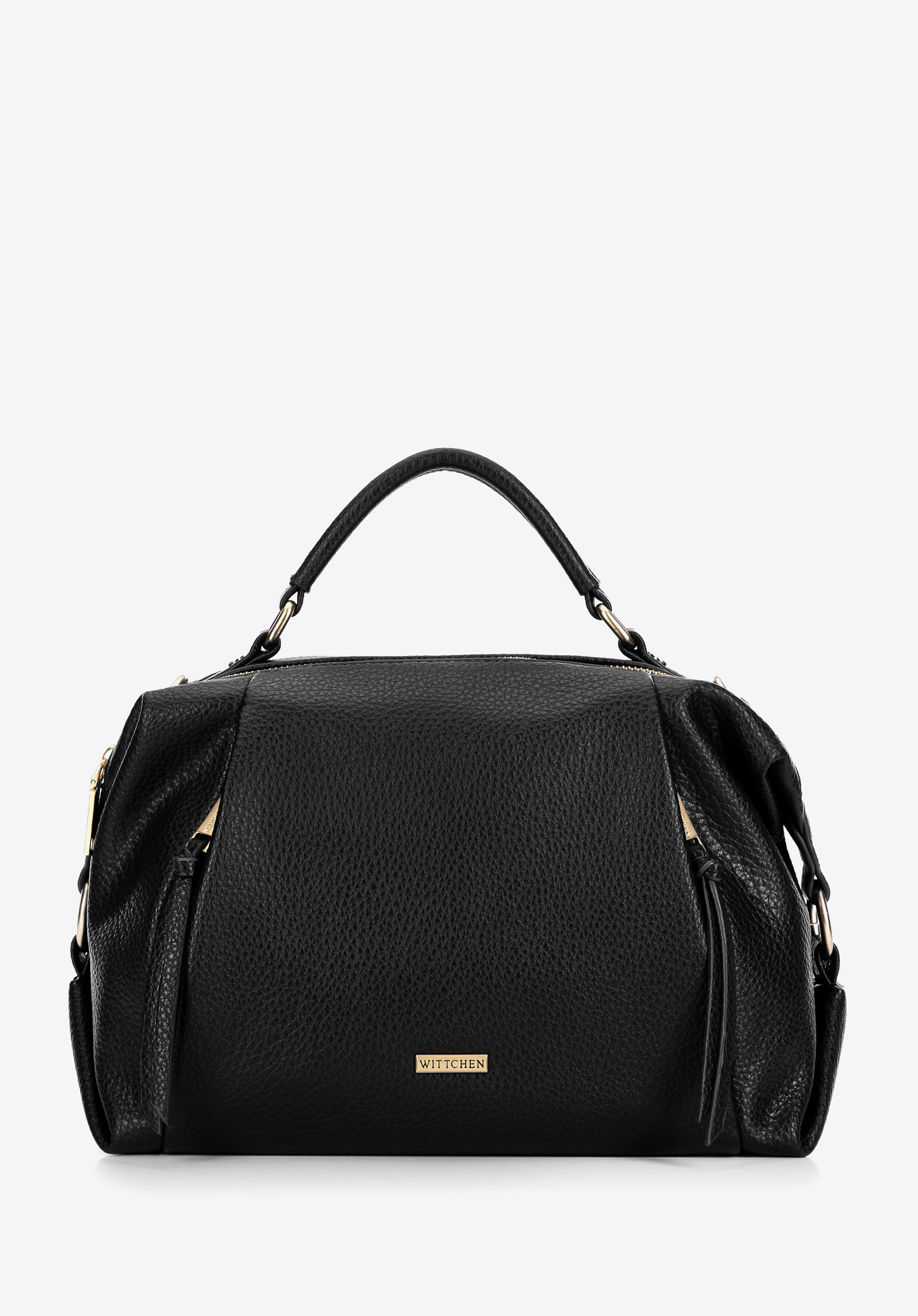 Handtaschenkoffer aus Öko Leder, schwarz, 99-4Y-706-1, Bild 1