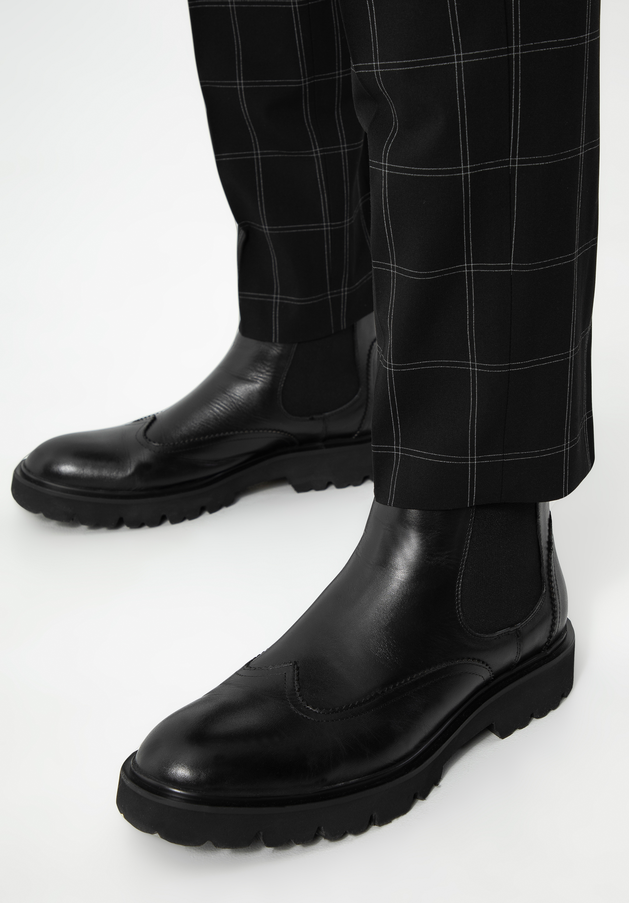 Herren-Chelsea-Stiefel aus Leder, schwarz, 97-M-514-1-44, Bild 1