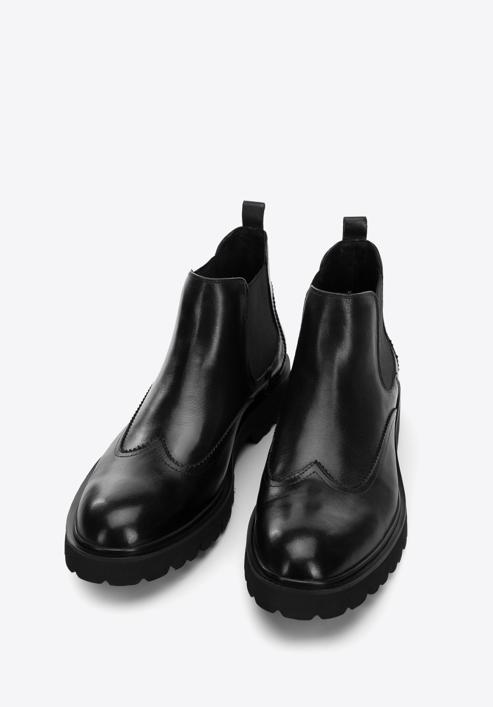 Herren-Chelsea-Stiefel aus Leder, schwarz, 97-M-514-1-42, Bild 2
