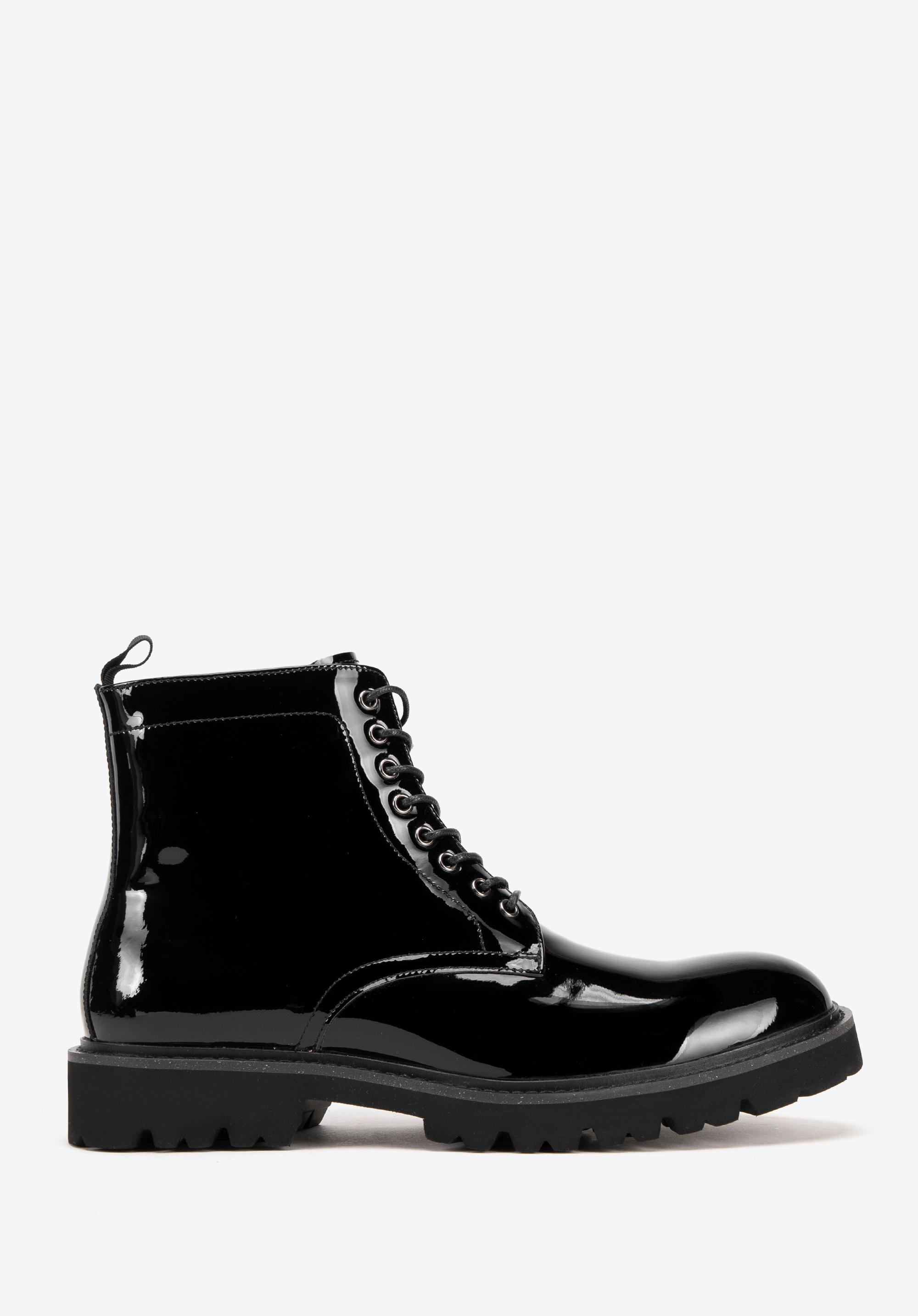 Herren Clogs aus Lackleder, schwarz, 99-M-703-1-42, Bild 1