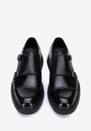 Herren-Doppelmonk-Schuhe aus Leder, schwarz, 97-M-510-1-40, Bild 3
