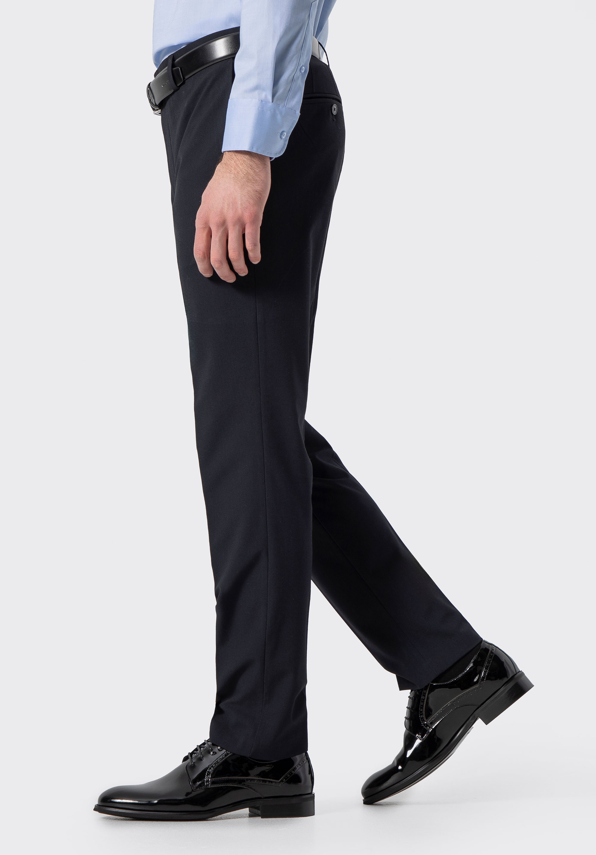 Herren Lackleder Derby Schuhe, schwarz, 100-M-514-1-39, Bild 1