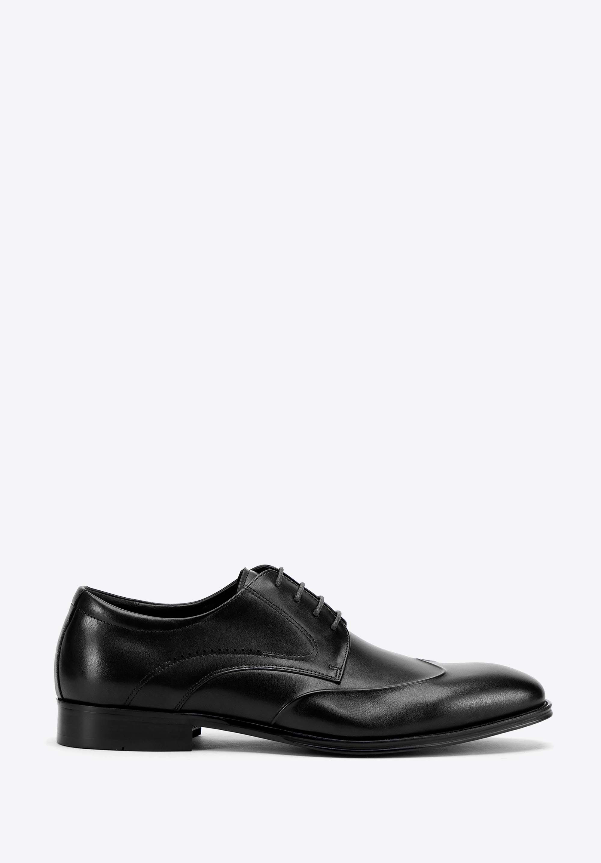 Herren Leder Derby klassisch, schwarz, 99-M-513-1-41, Bild 1