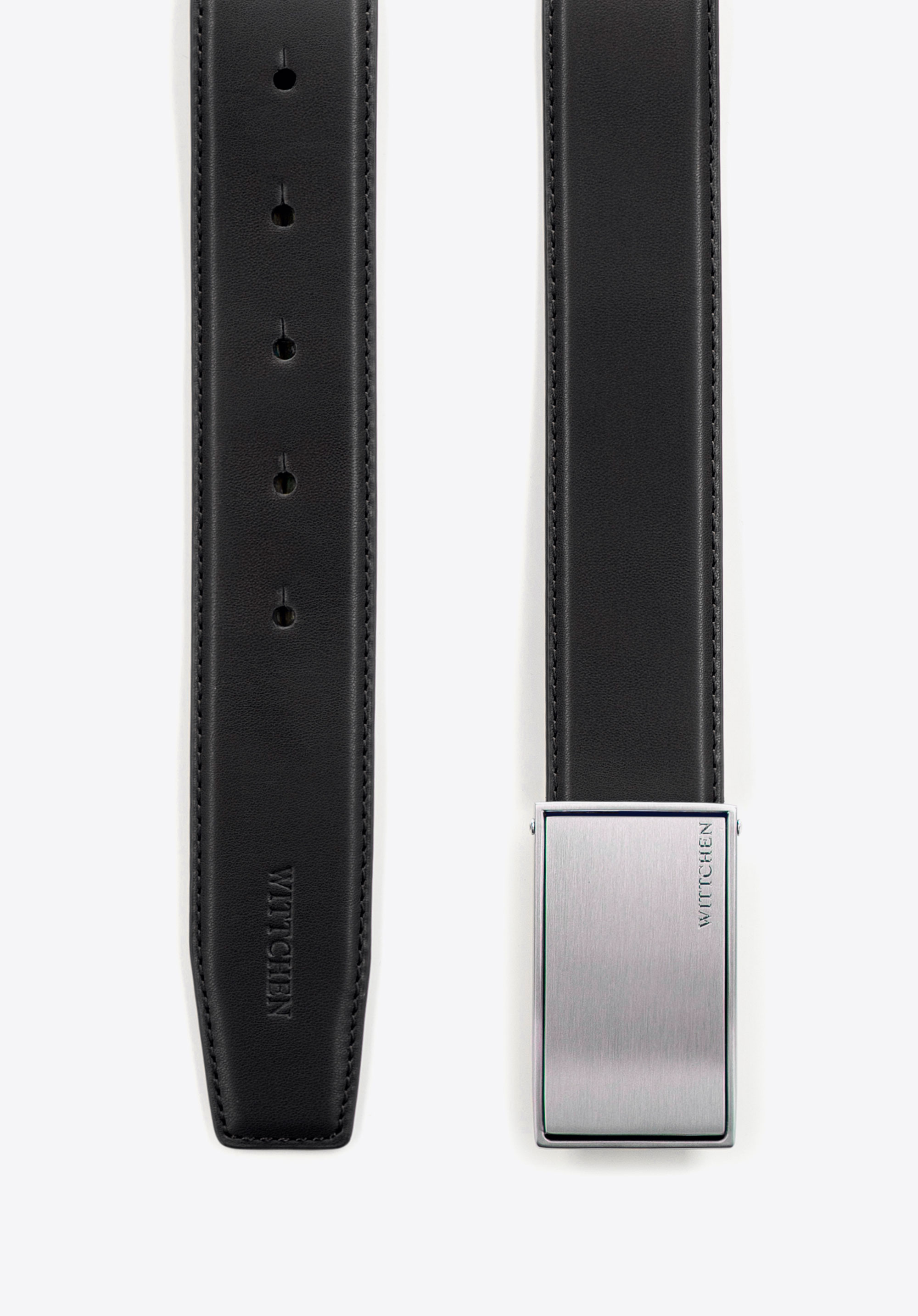 Herren-Ledergürtel mit Vollschnalle, schwarz, 102-8M-114-1A-10, Bild 1