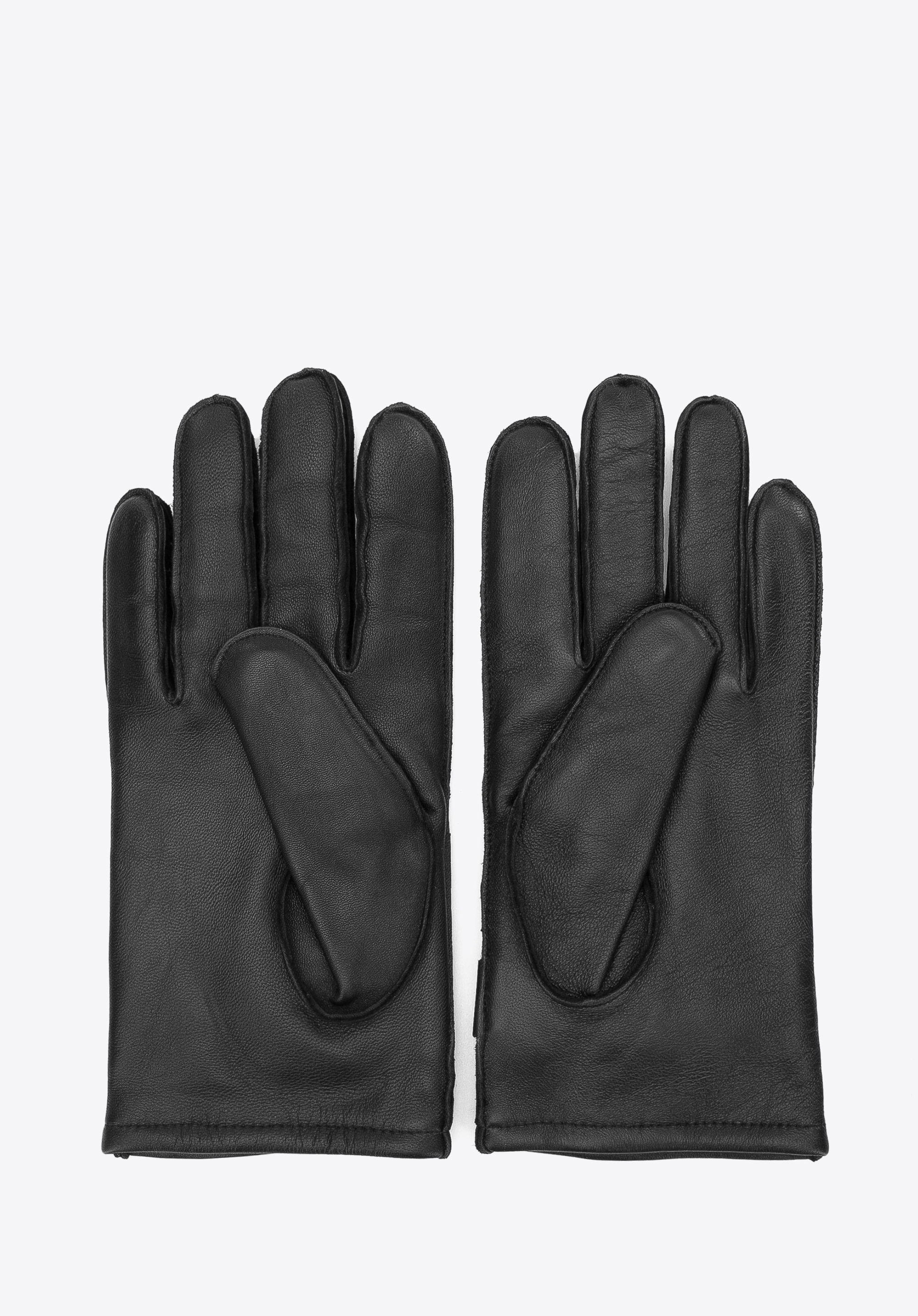 Herren Lederhandschuhe mit Naht, schwarz, 44-6A-005-1-M, Bild 1