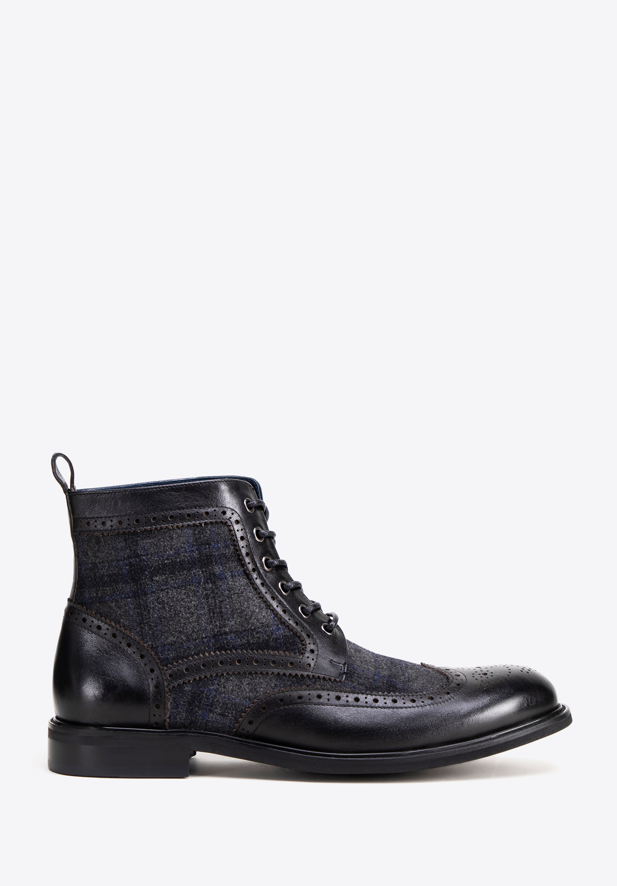 Herren Lederstiefel, schwarz, 99-M-519-1-44, Bild 1