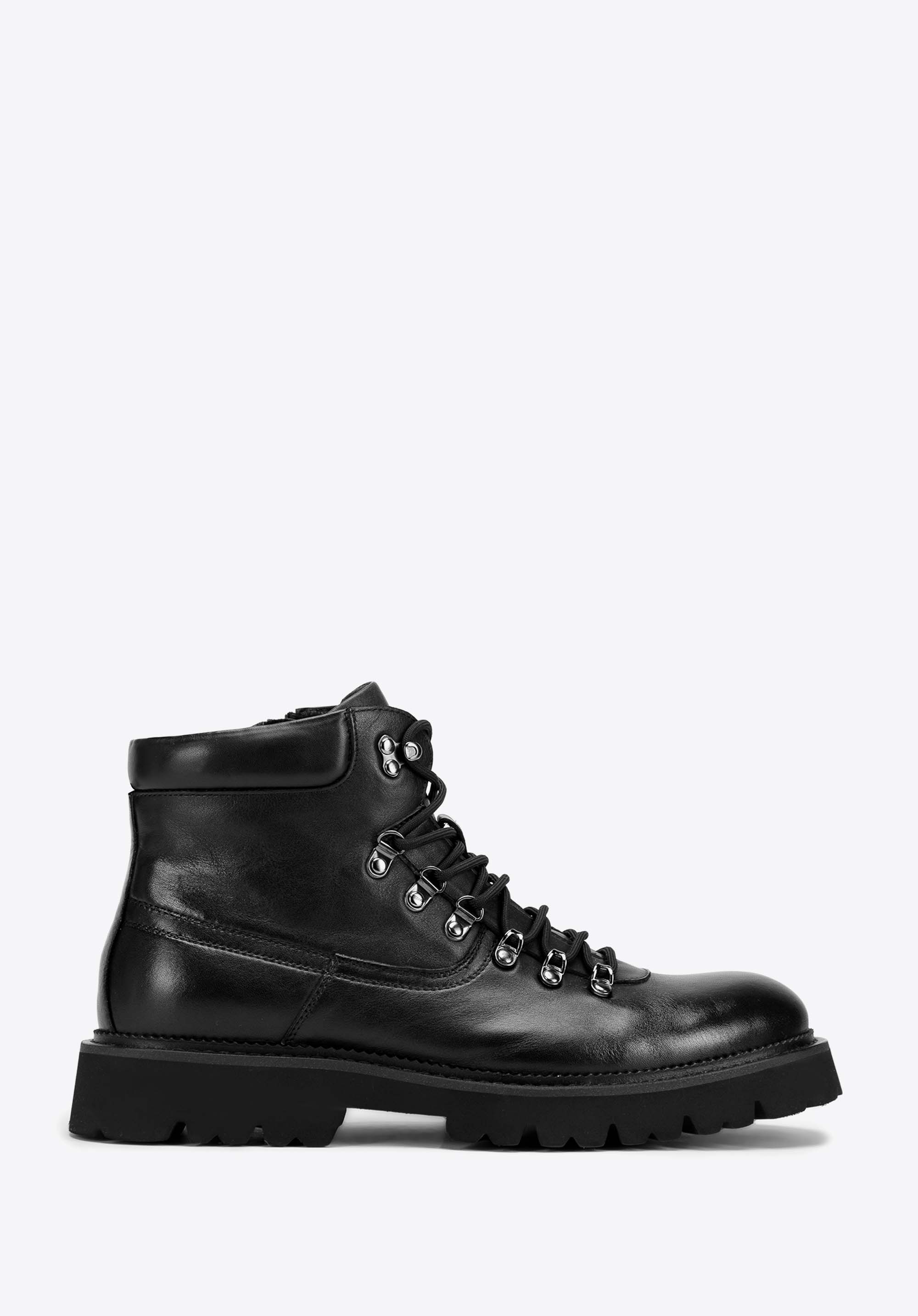 Herren Lederstiefelette, schwarz, 99-M-500-1-40, Bild 1