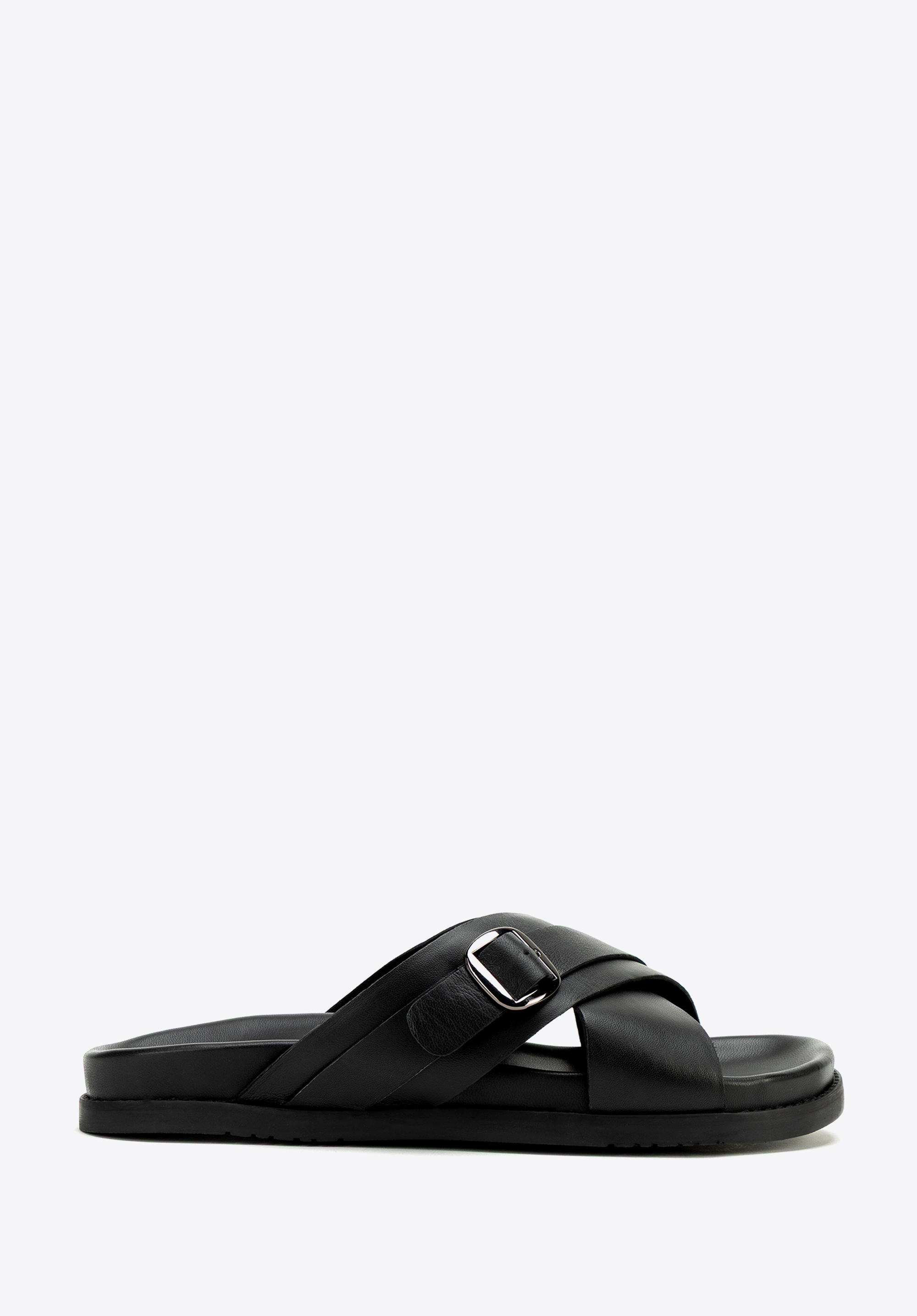 Herren-Sandalen aus Leder, schwarz, 100-M-750-1-40, Bild 1