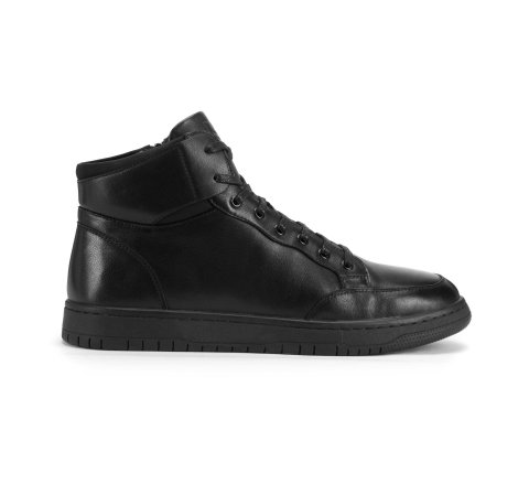 Herren- Sneaker aus Leder, schwarz, 93-M-909-1-41, Bild 1
