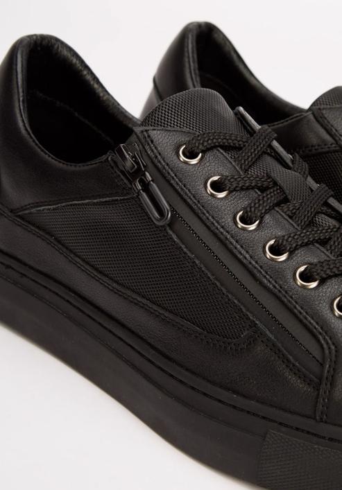 Herren-Sneaker aus Leder, schwarz, 93-M-501-N-43, Bild 7